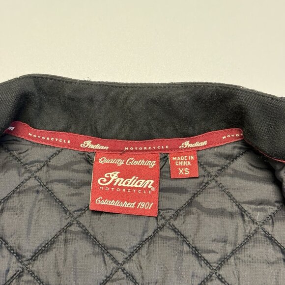 Indian Motorcycle Quilted Vest Black Full Zip Womens XS Black - Picture 7 of 11